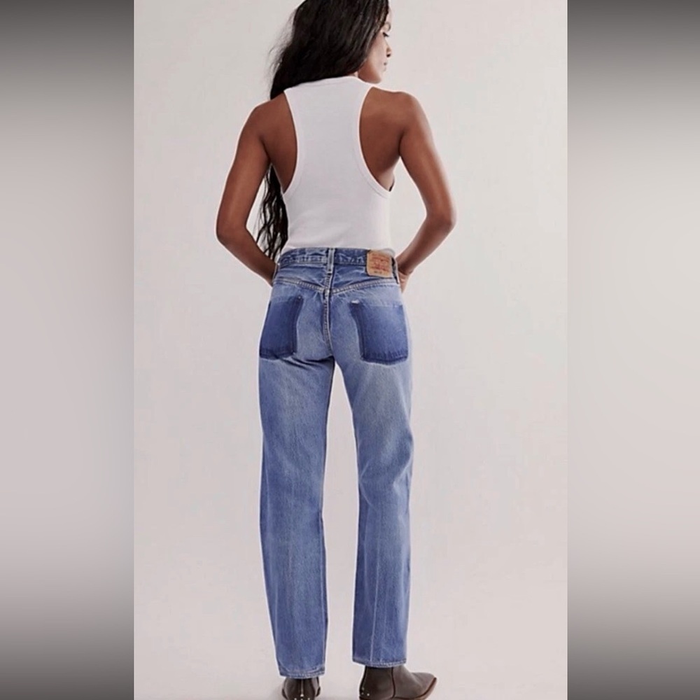 Free People x Trina Fix Collab Reworked Sailor Jeans - Picture 4 of 10